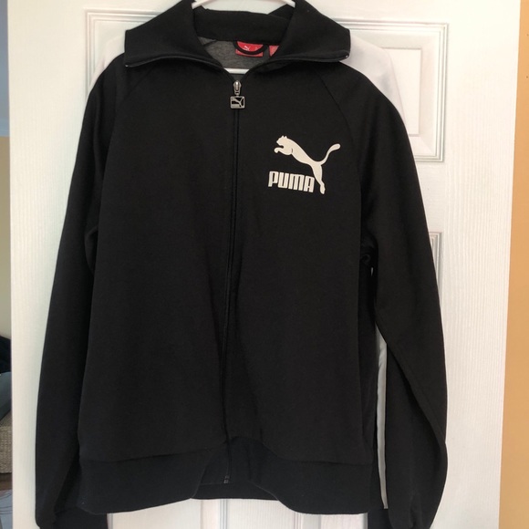 puma tracksuit white stripe